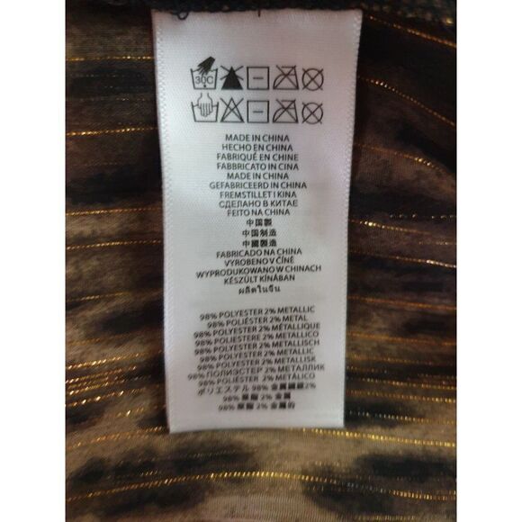 Michael Michael Kor Button Up Semi Sheer Embellished Blouse Medium NWOT - Picture 8 of 8